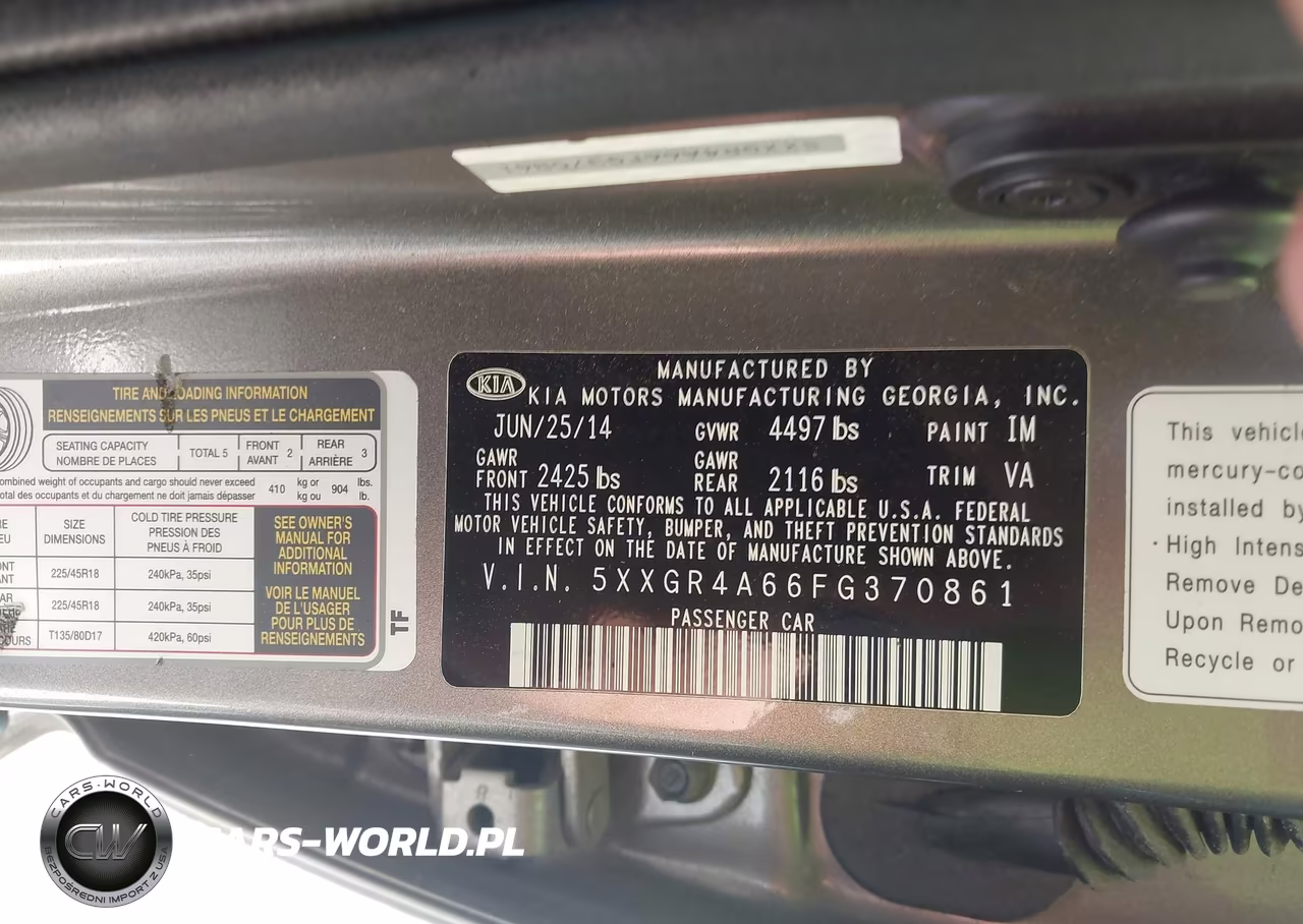 2015 Kia Optima Sx Turbo VIN:5XXGR4A66FG370861 - 9