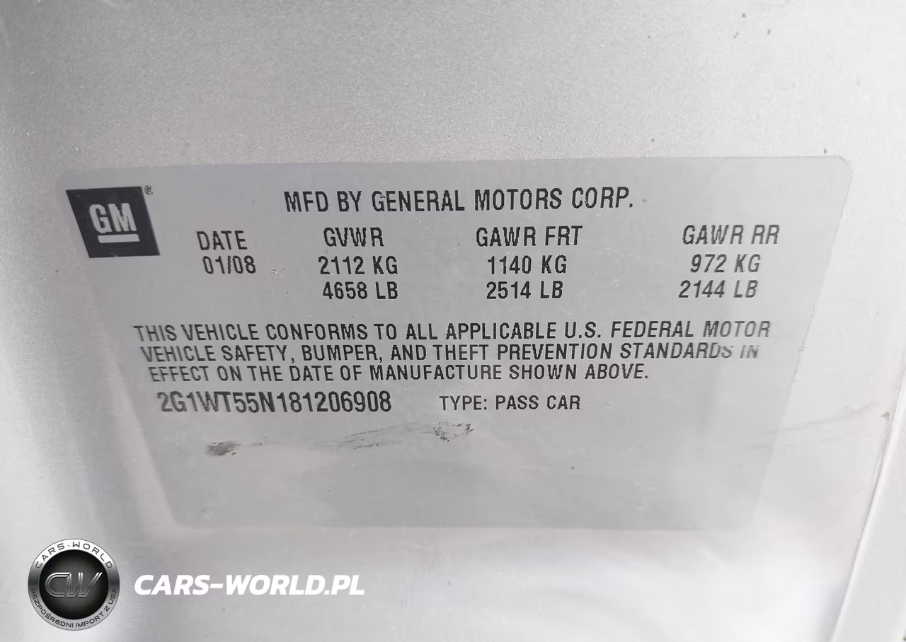 2008 Chevrolet Impala Lt VIN:2G1WT55N181206908 - 9