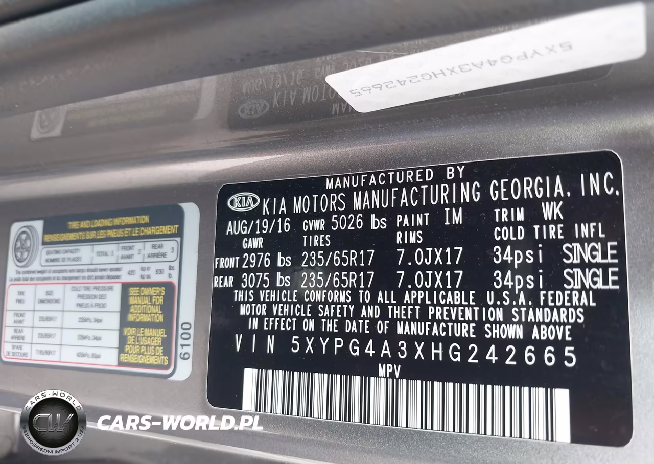 2017 Kia Sorento 2.4L Lx VIN:5XYPG4A3XHG242665 - 9