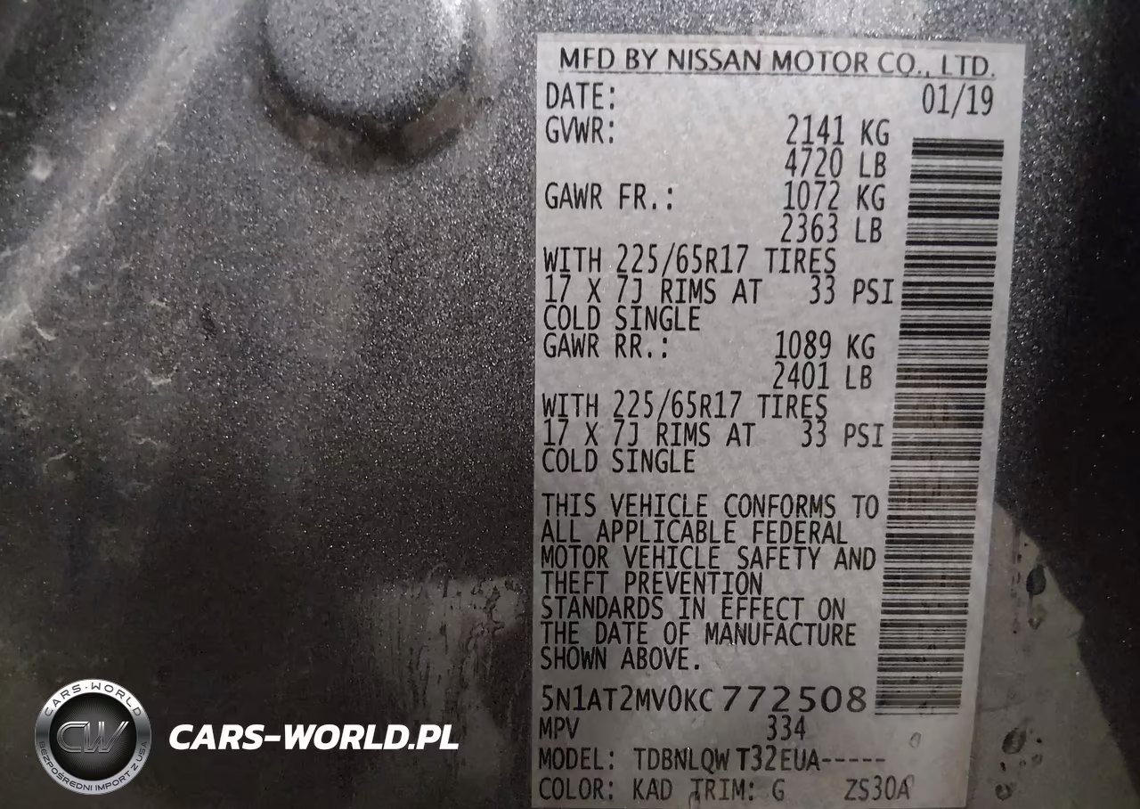 2019 Nissan Rogue Sv VIN:5N1AT2MV0KC772508 - 9