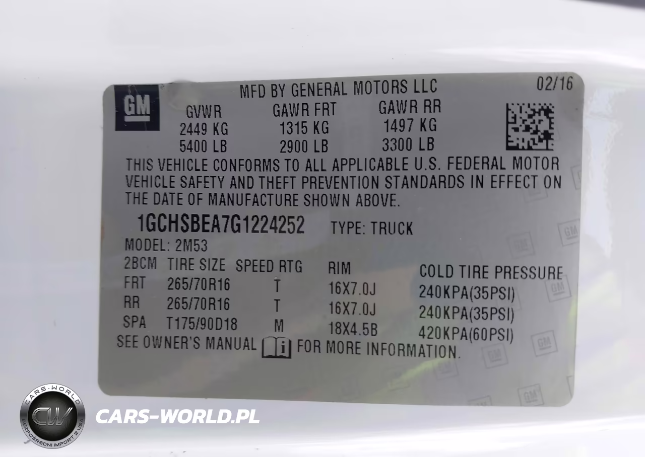 2016 Chevrolet Colorado Wt VIN:1GCHSBEA7G1224252 - 9