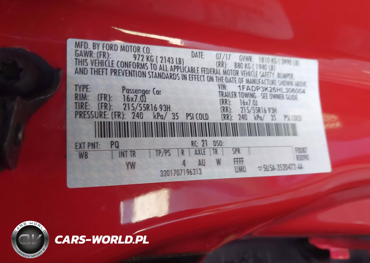 2017 Ford Focus Se VIN:1FADP3K26HL306004 - 9