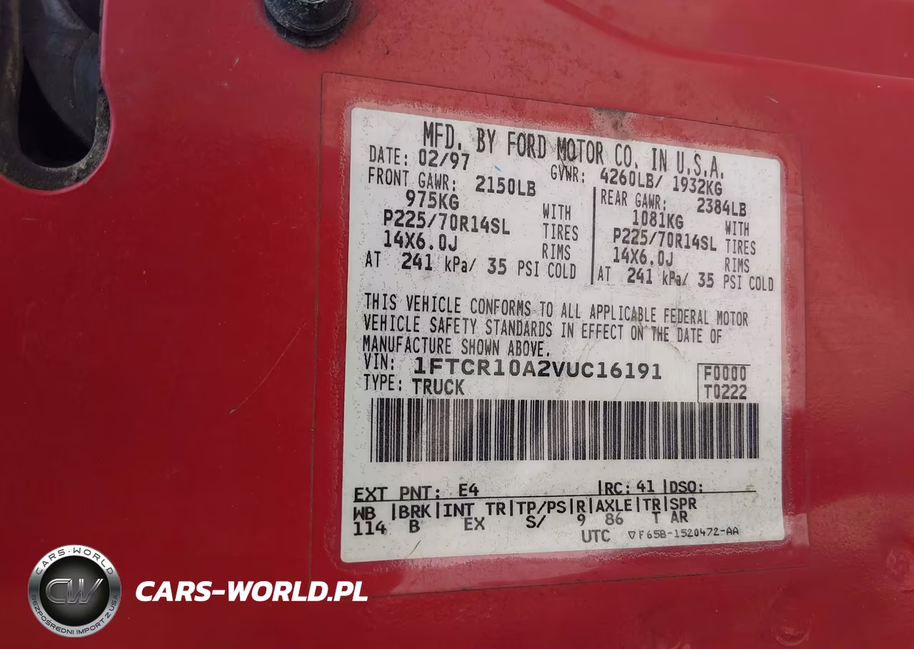 1997 Ford Ranger Splash-Xl-Xlt VIN:1FTCR10A2VUC16191 - 9