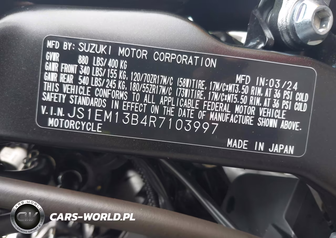 2024 Suzuki Gsx800 F VIN:JS1EM13B4R7103997 - 10