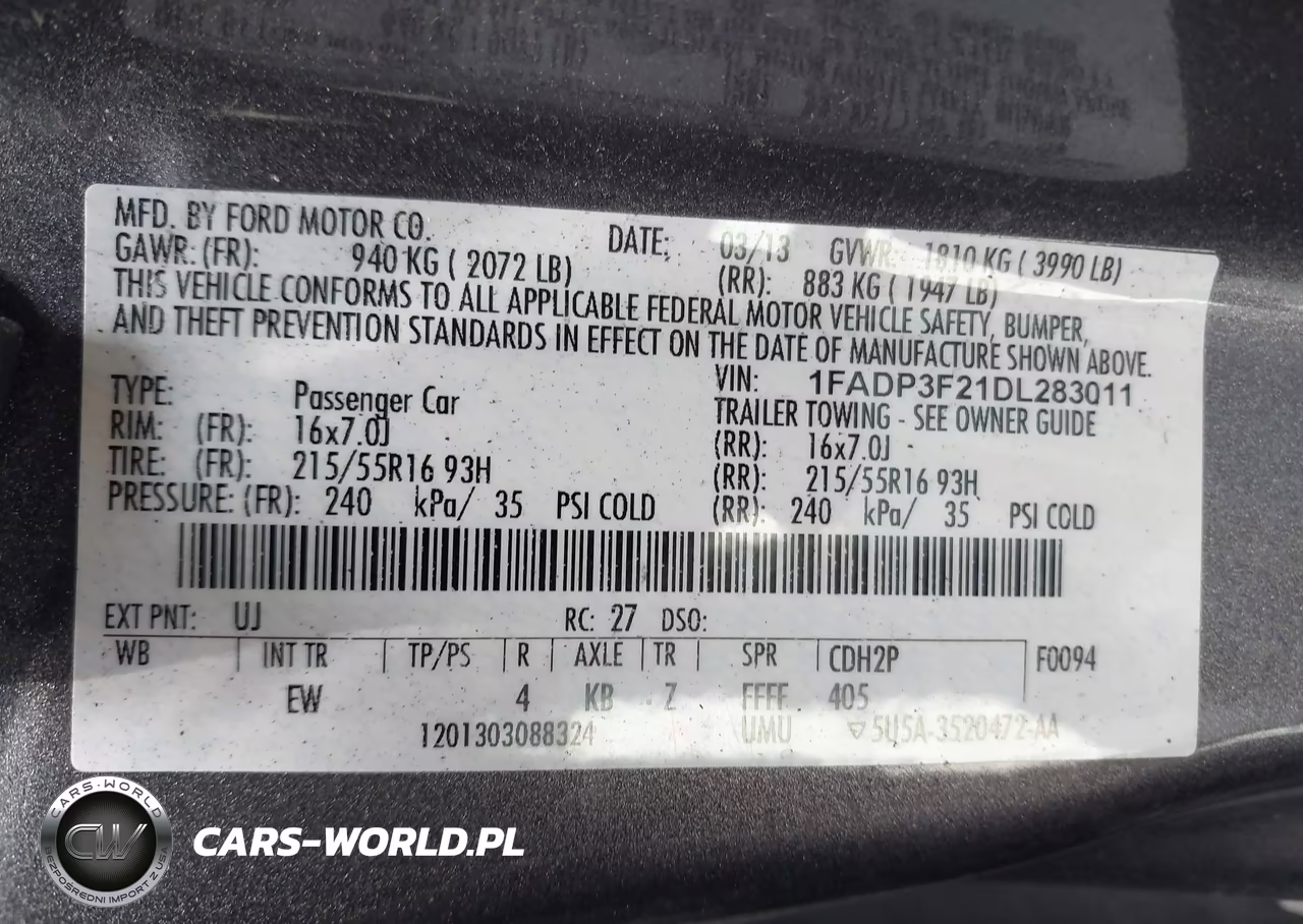 2013 Ford Focus Se VIN:1FADP3F21DL283011 - 9
