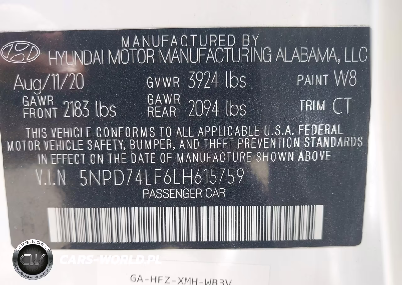 2020 Hyundai Elantra Se VIN:5NPD74LF6LH615759 - 9