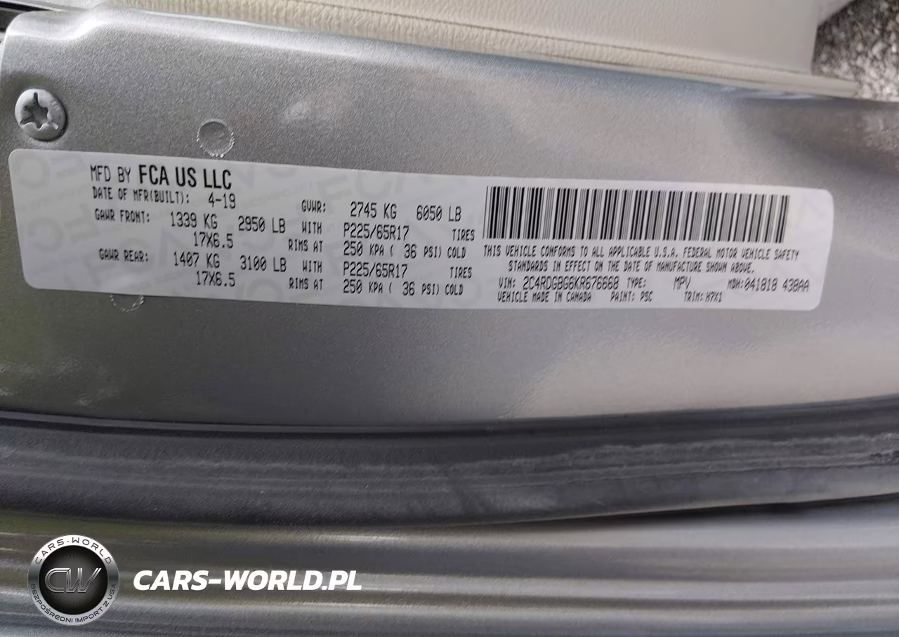 2019 Dodge Grand Caravan Se VIN:2C4RDGBG6KR676668 - 9