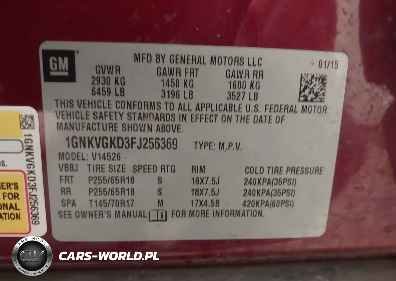 2015 Chevrolet Traverse 1Lt VIN:1GNKVGKD3FJ256369 - 9
