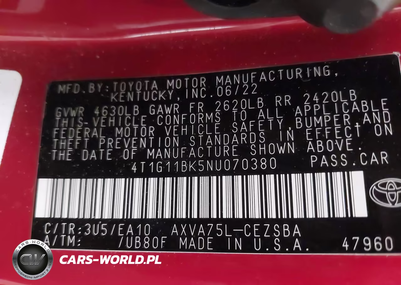 2022 Toyota Camry Se Awd VIN:4T1G11BK5NU070380 - 9