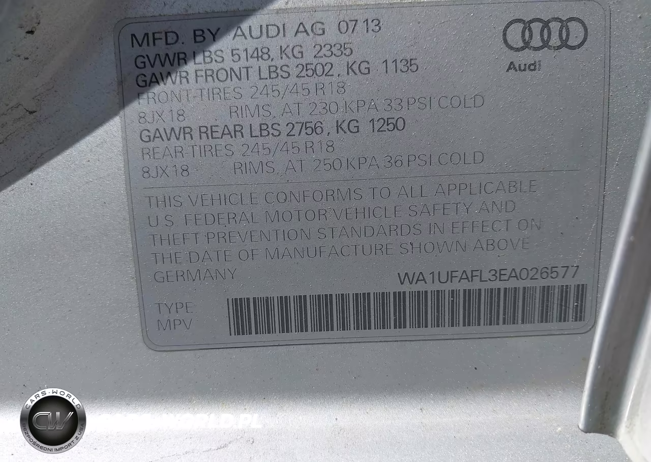 2014 Audi Allroad 2.0T Premium VIN:WA1UFAFL3EA026577 - 9