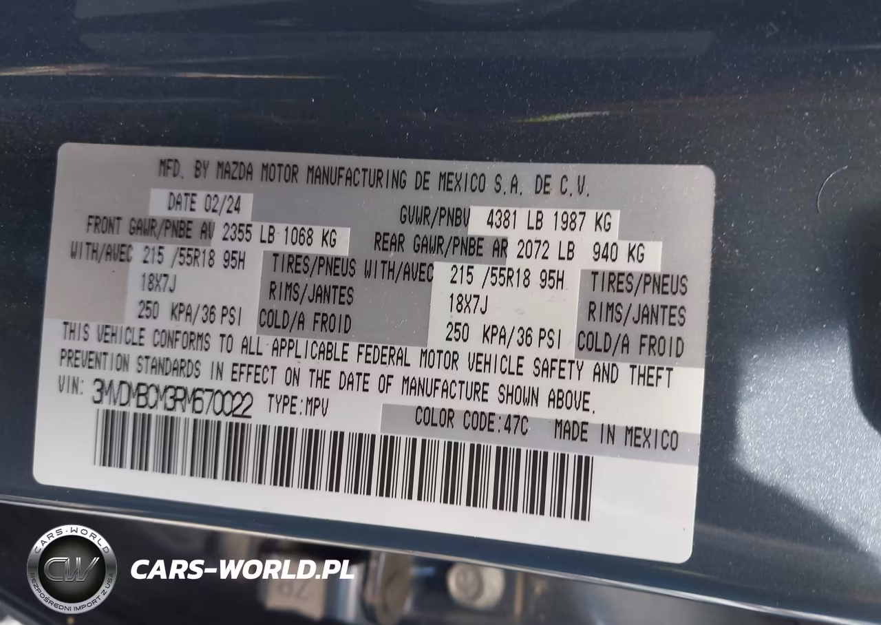 2024 Mazda Cx-30 2.5 S Carbon Edition VIN:3MVDMBCM3RM670022 - 9