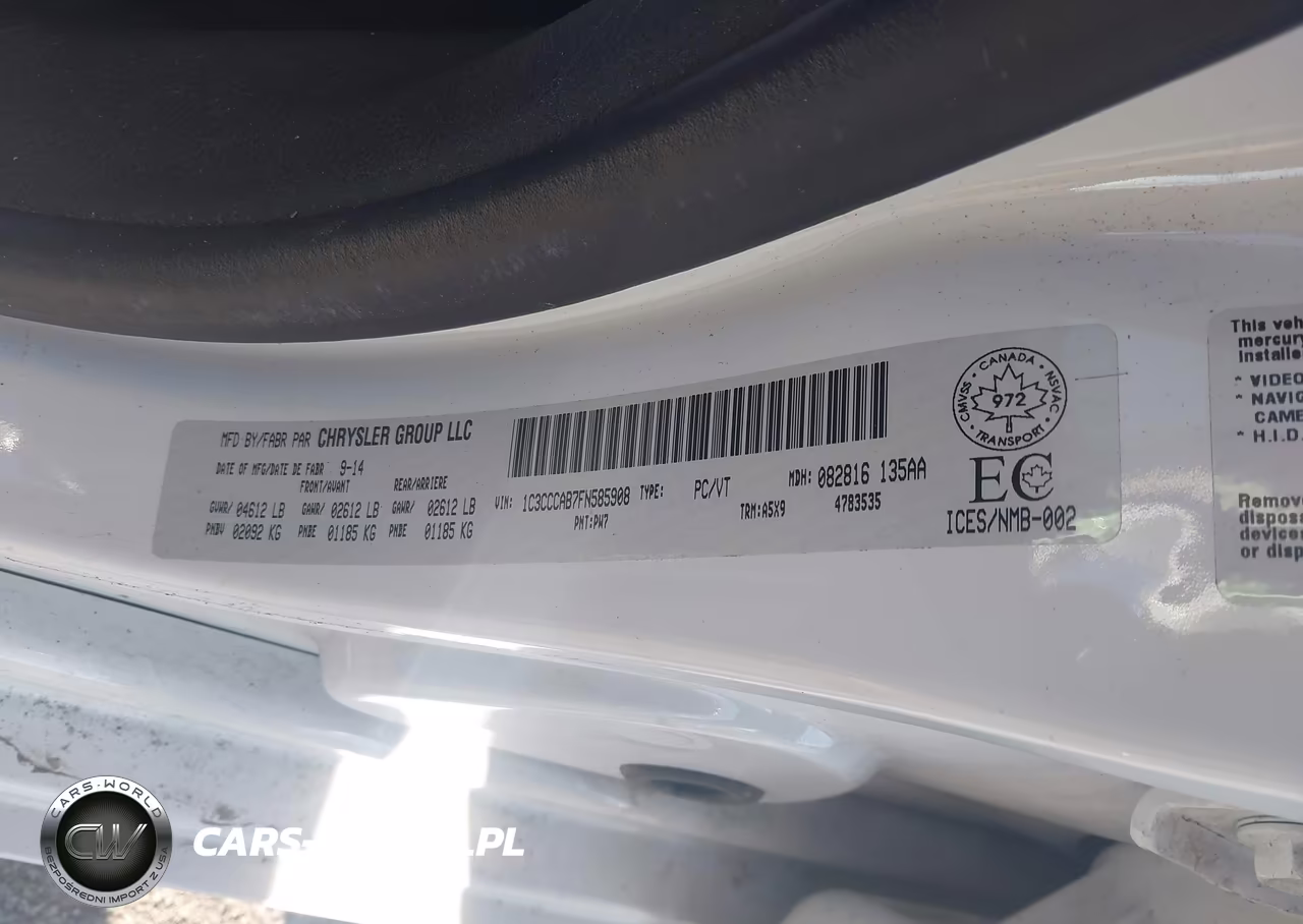 2015 Chrysler 200 Limited VIN:1C3CCCAB7FN585908 - 9