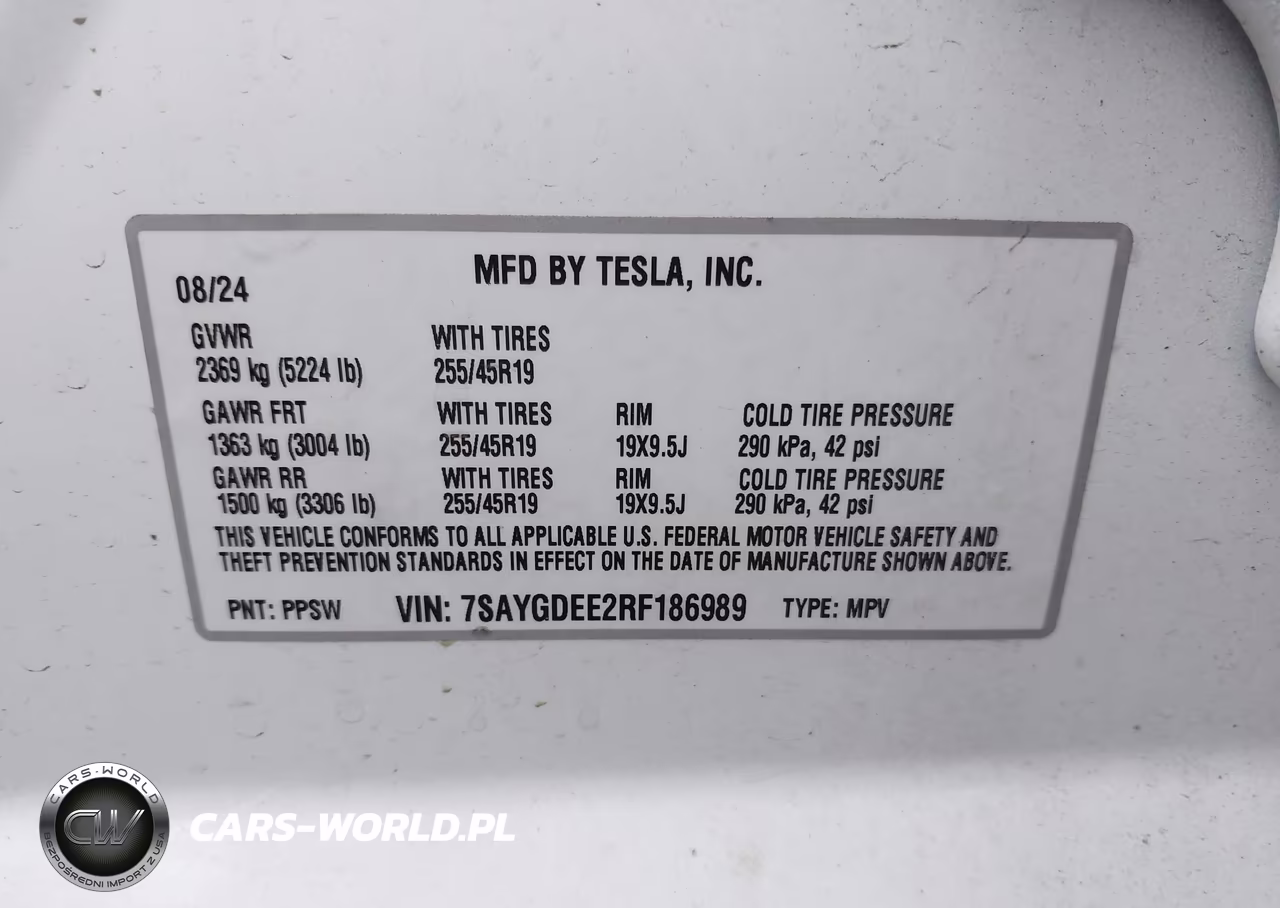2024 Tesla Model Y Long Range Dual Motor All-Wheel Drive VIN:7SAYGDEE2RF186989 - 9