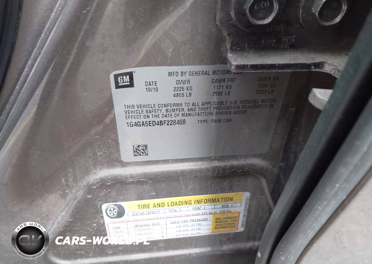 2011 Buick Lacrosse Cx VIN:1G4GA5ED4BF228468 - 9