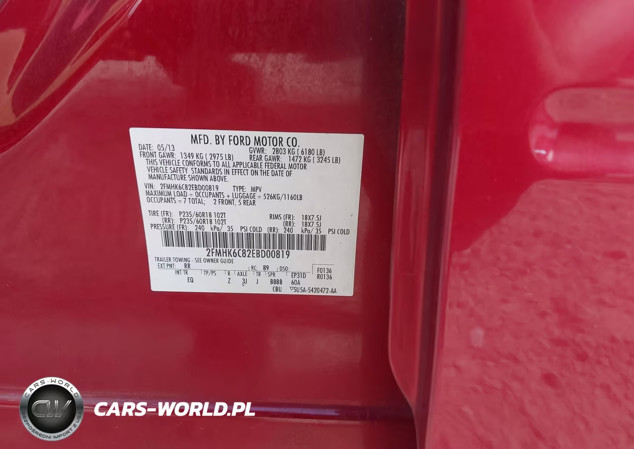 2014 Ford Flex Sel VIN:2FMHK6C82EBD00819 - 9