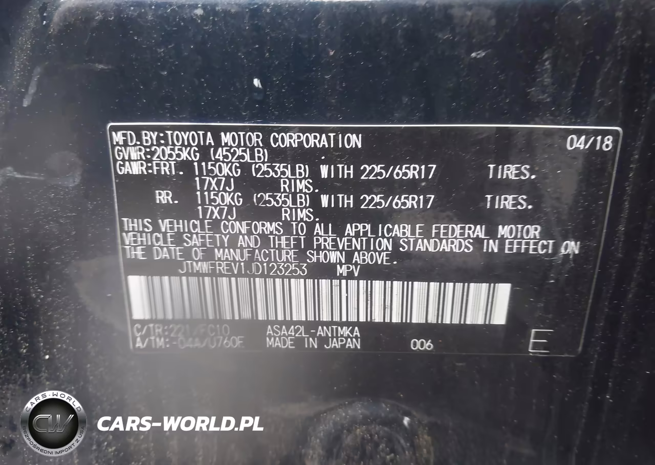 2018 Toyota Rav4 Xle VIN:JTMWFREV1JD123253 - 9
