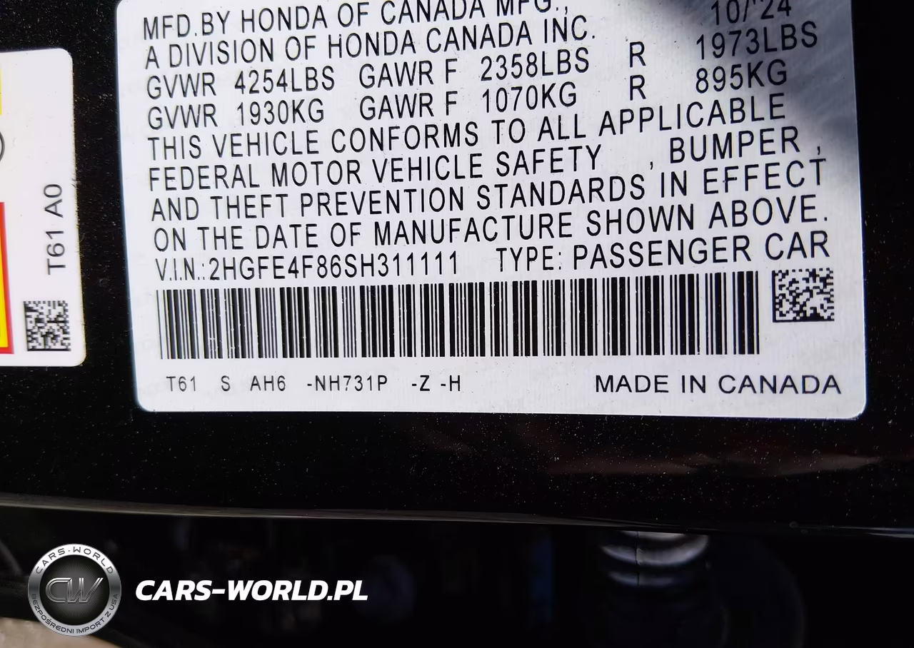 2025 Honda Civic Hybrid Sport-Sport Touring VIN:2HGFE4F86SH311111 - 9