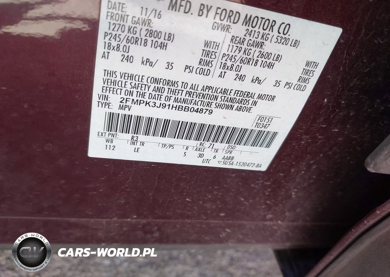 2017 Ford Edge Sel VIN:2FMPK3J91HBB04879 - 9