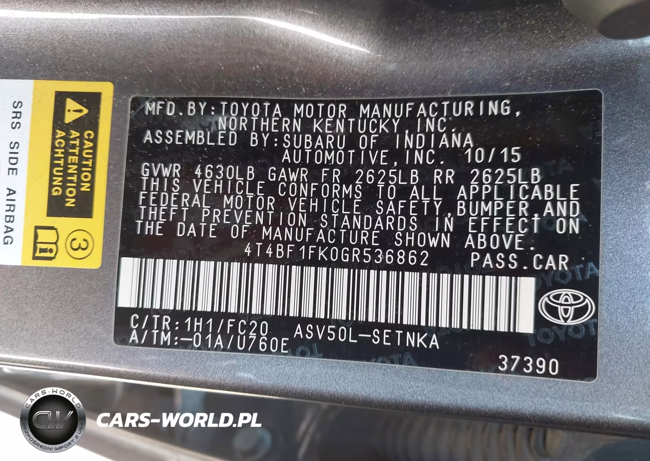 2016 Toyota Camry Le VIN:4T4BF1FK0GR536862 - 9
