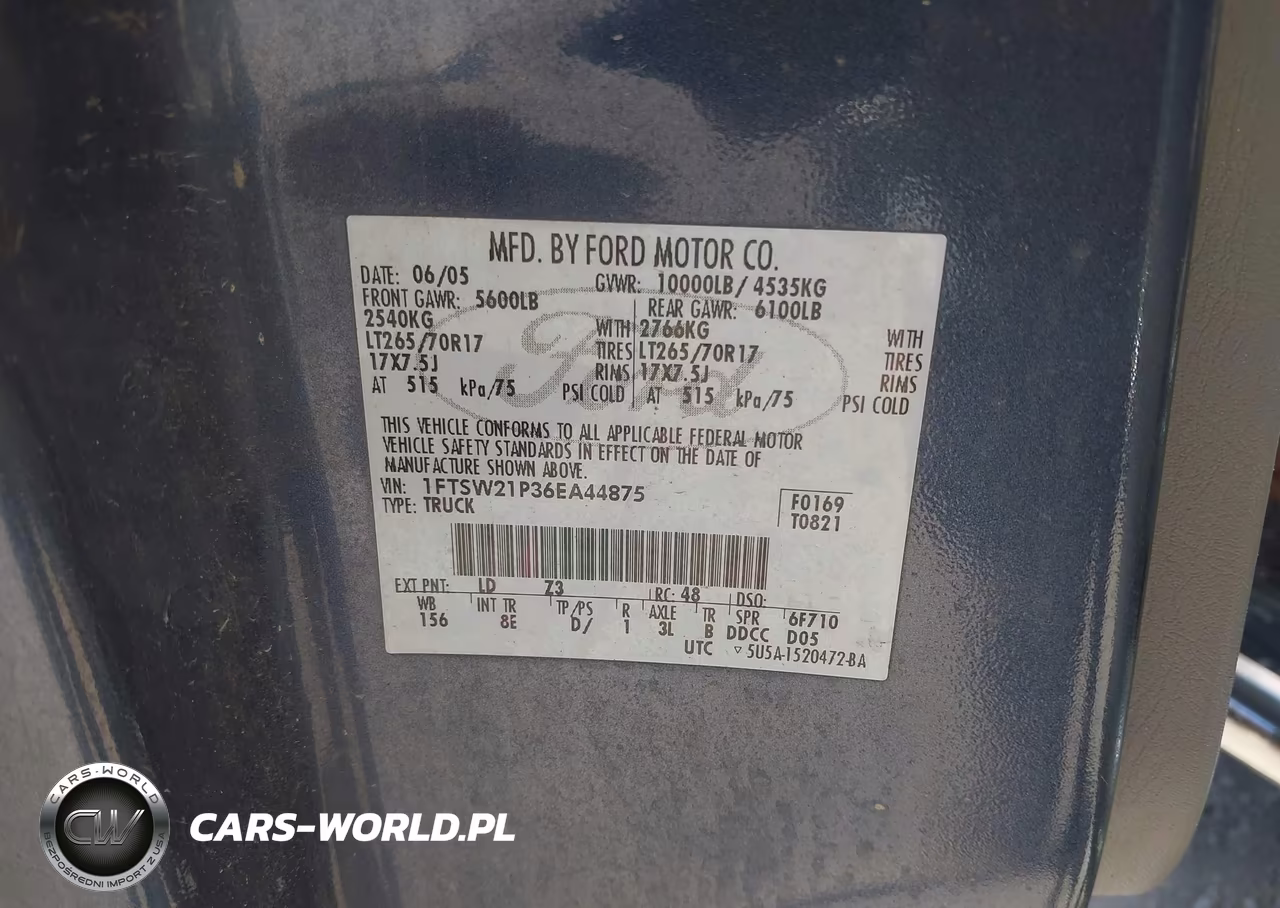 2006 Ford F-250 Lariat-Xl-Xlt VIN:1FTSW21P36EA44875 - 9