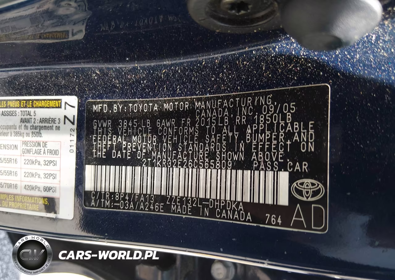 2006 Toyota Matrix VIN:2T1KR32E26C565809 - 9