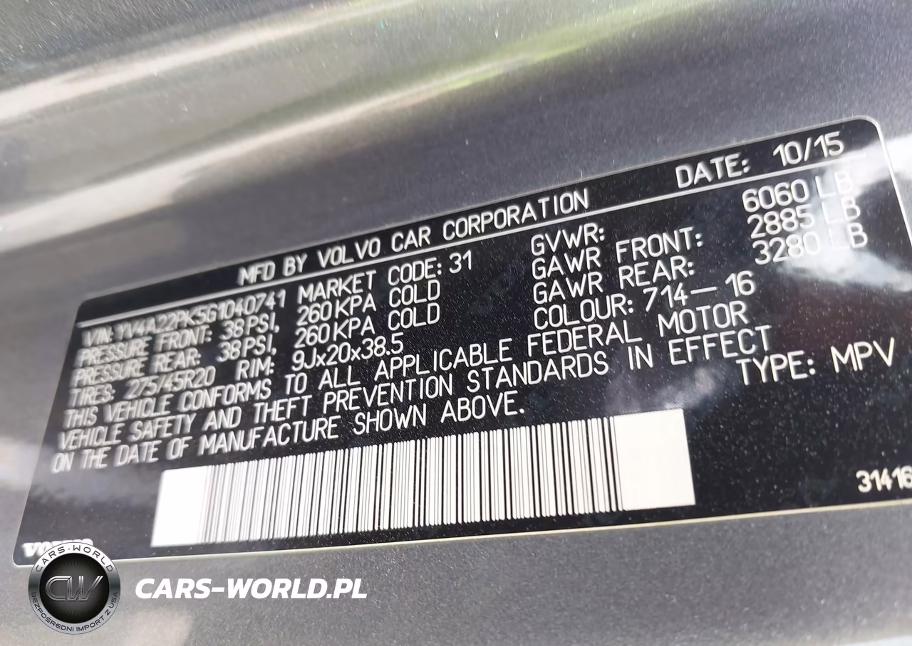 2016 Volvo Xc90 T6 Momentum VIN:YV4A22PK5G1040741 - 9