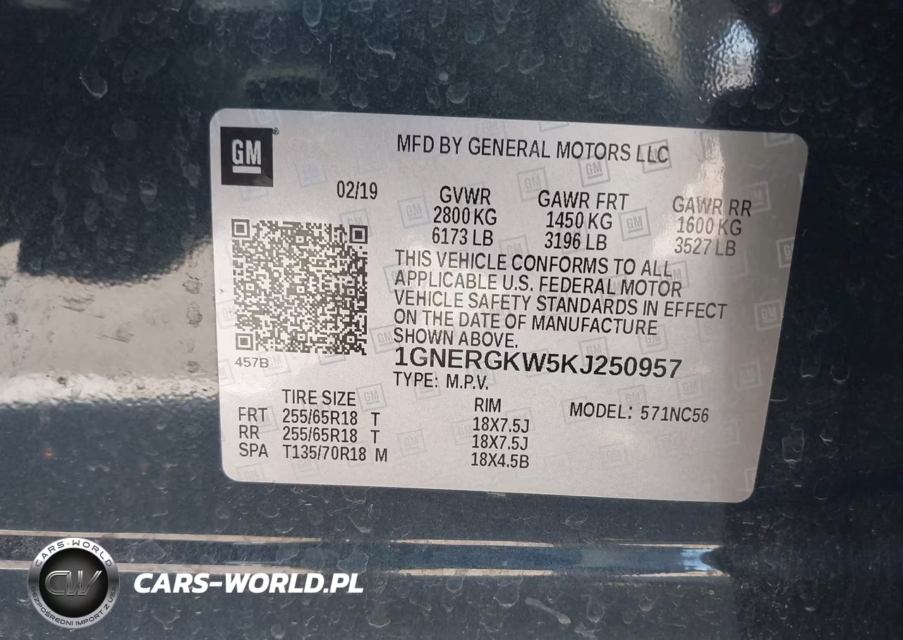 2019 Chevrolet Traverse 1Lt VIN:1GNERGKW5KJ250957 - 9