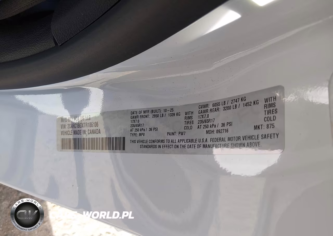 2026 Chrysler Pacifica Select VIN:2C4RC1BGXTR186106 - 9