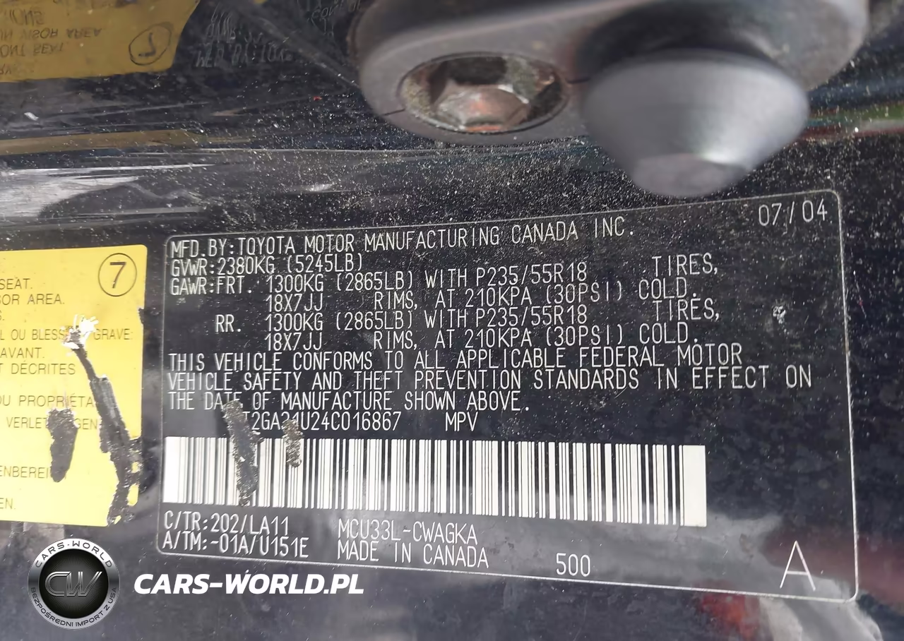 2004 Lexus Rx 330 VIN:2T2GA31U24C016867 - 9