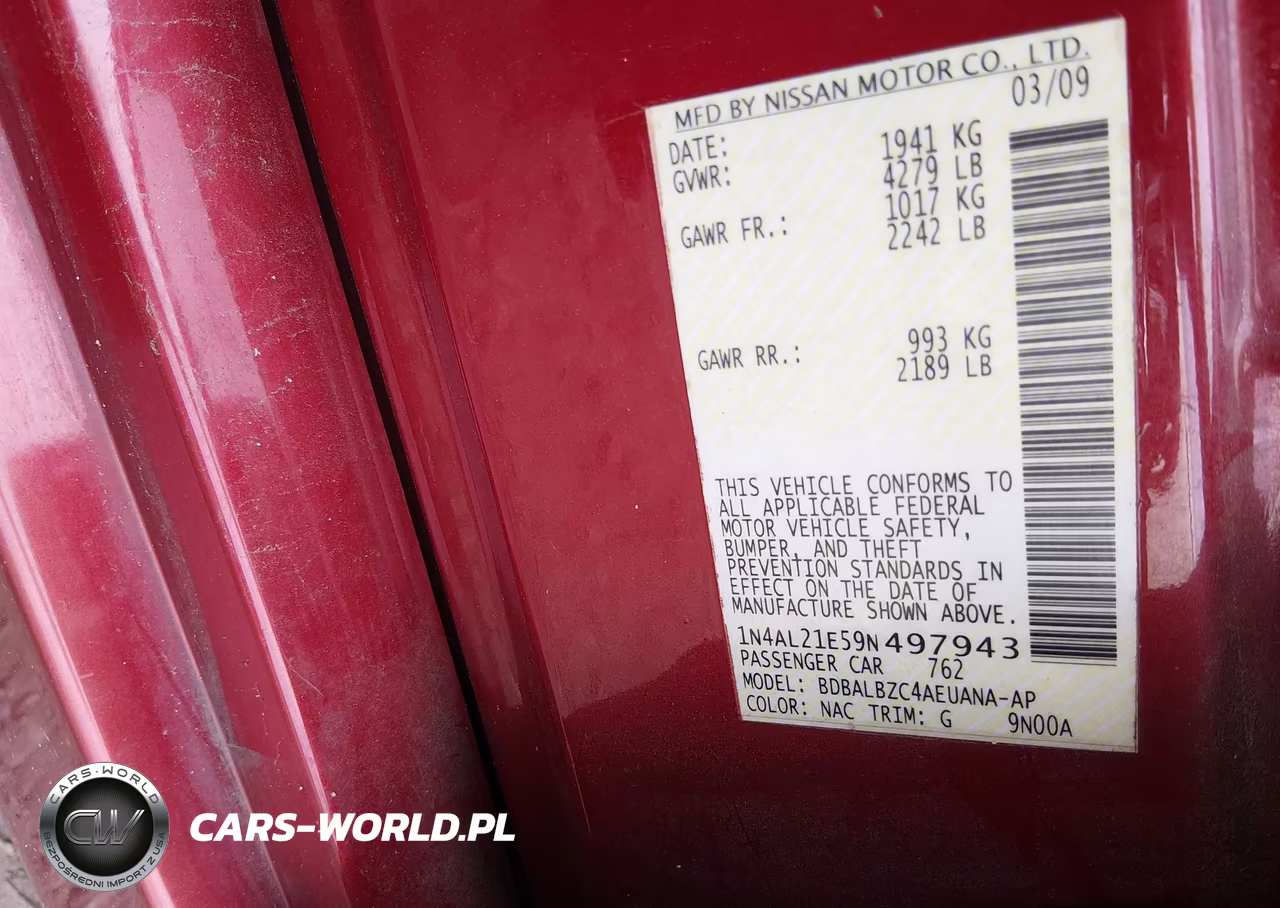 2009 Nissan Altima 2.5 S VIN:1N4AL21E59N497943 - 9