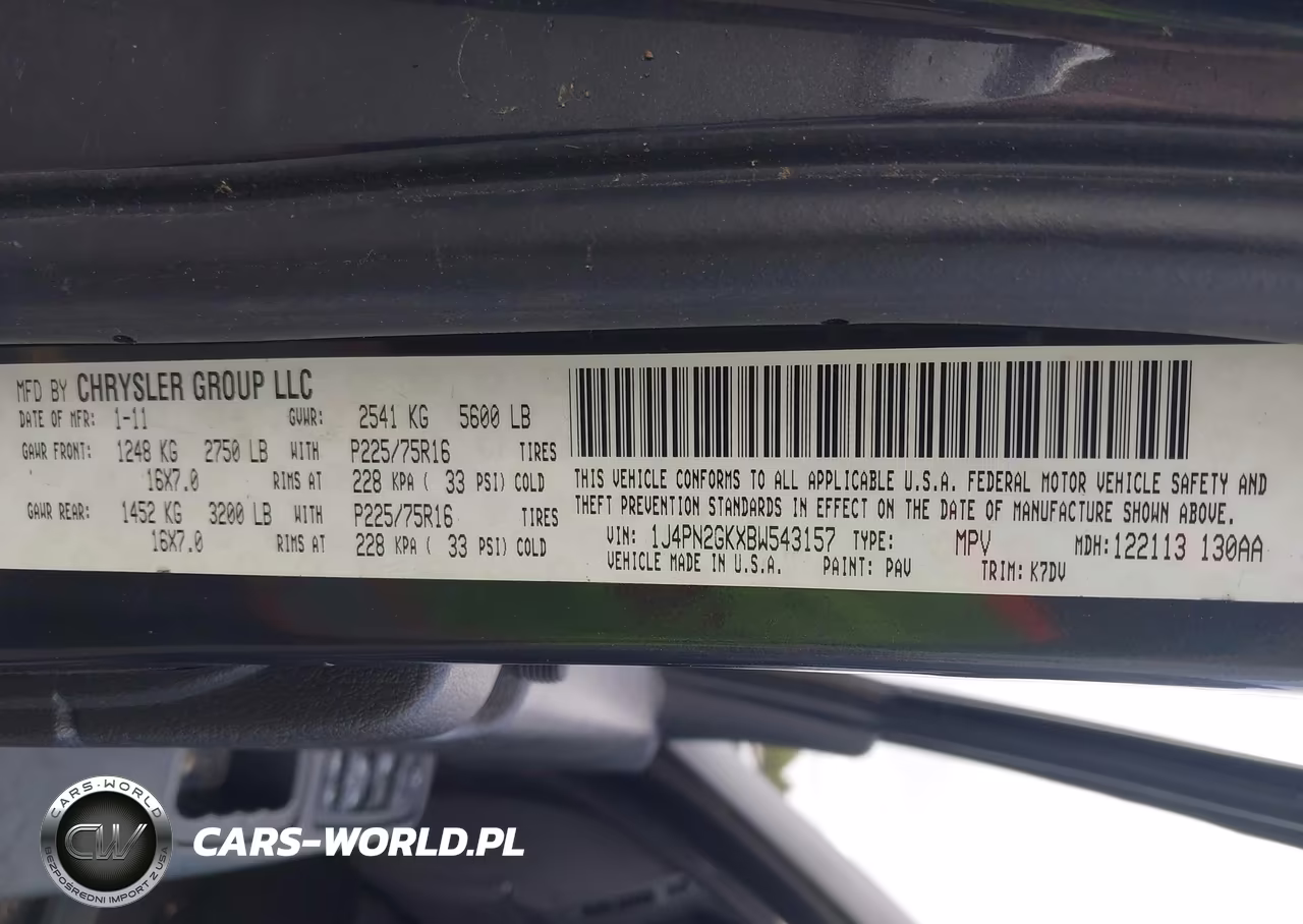 2011 Jeep Liberty Sport VIN:1J4PN2GKXBW543157 - 9
