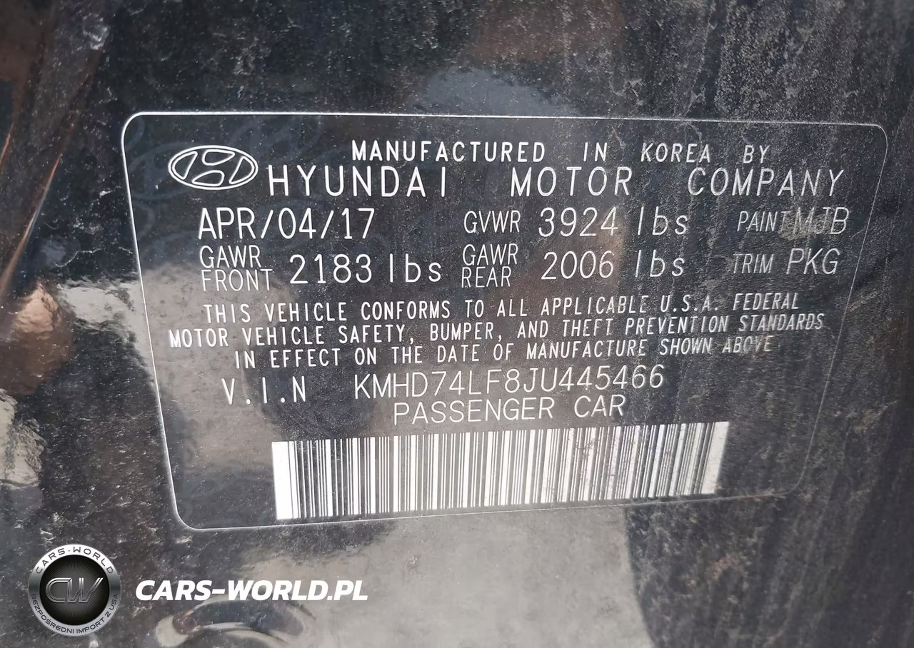 2018 Hyundai Elantra Se VIN:KMHD74LF8JU445466 - 9