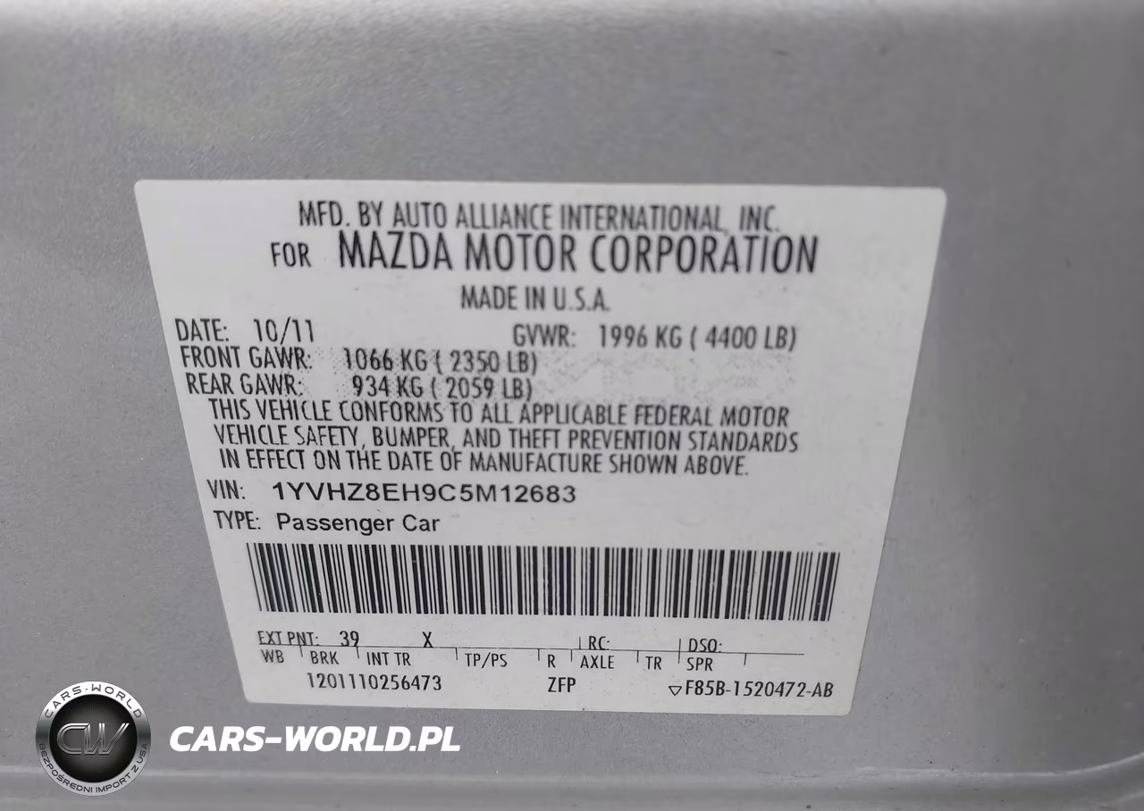 2012 Mazda Mazda6 I Touring Plus VIN:1YVHZ8EH9C5M12683 - 9