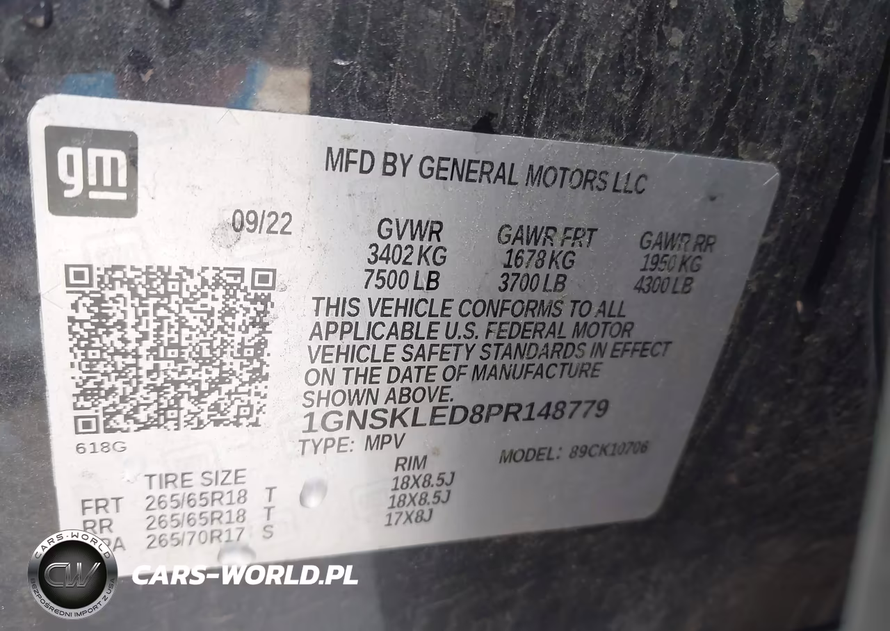2023 Chevrolet Tahoe 4Wd Commercial Fleet VIN:1GNSKLED8PR148779 - 9