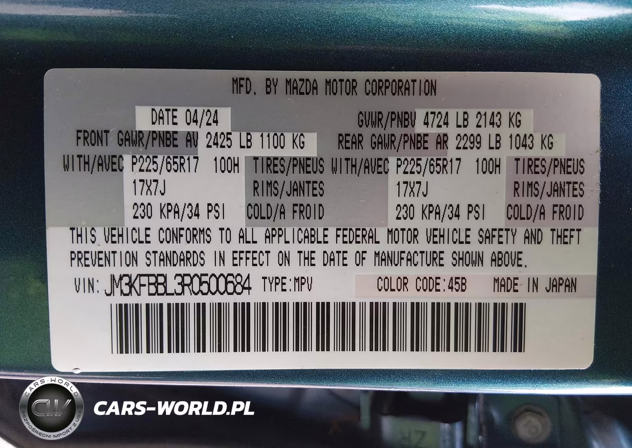 2024 Mazda Cx-5 2.5 S Select VIN:JM3KFBBL3R0500684 - 9