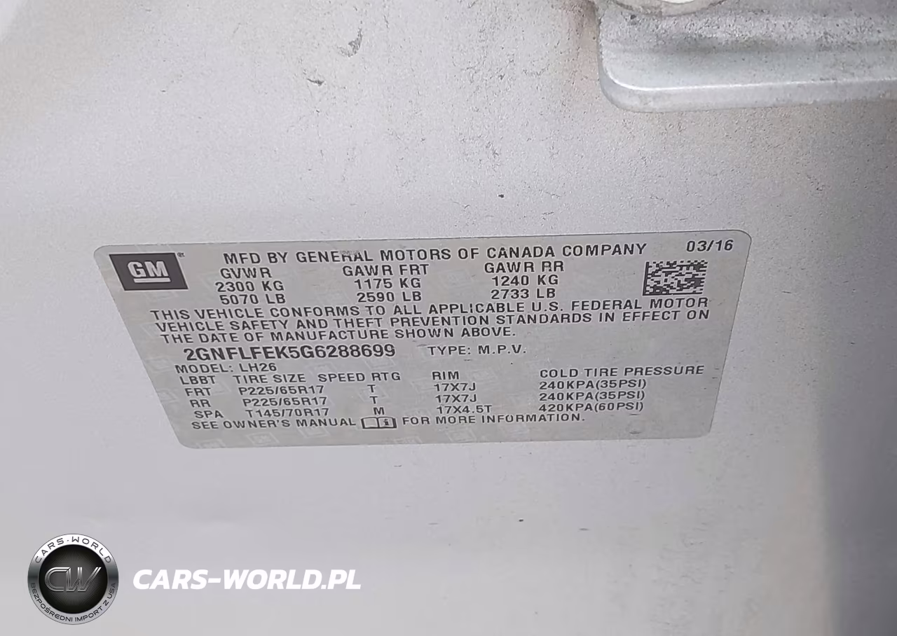 2016 Chevrolet Equinox Lt VIN:2GNFLFEK5G6288699 - 9