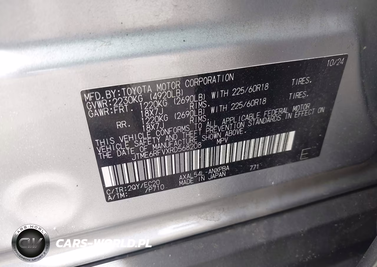 2024 Toyota Rav4 Hybrid Xse VIN:JTME6RFVXRD568208 - 9