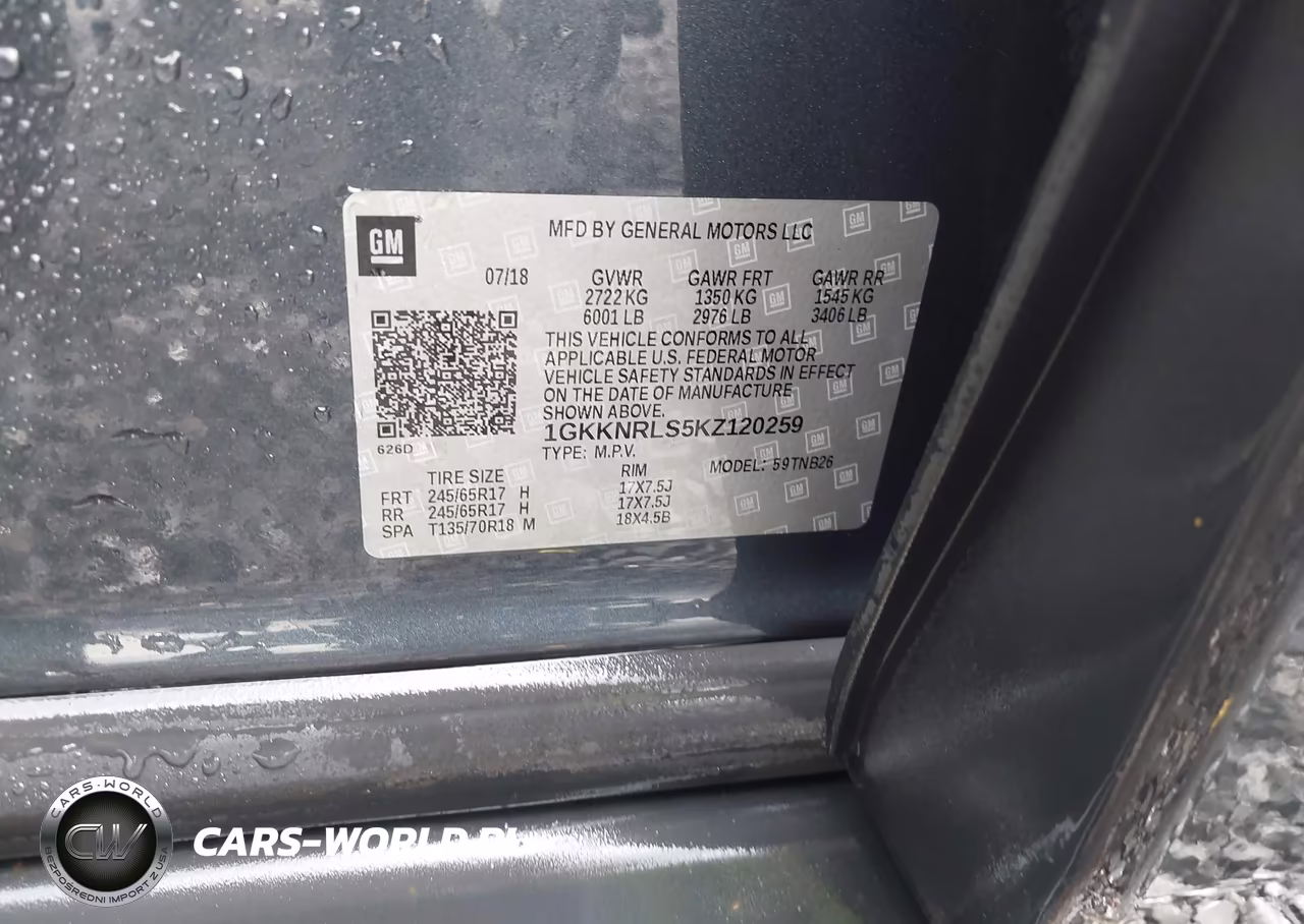 2019 GMC Acadia Sle-1 VIN:1GKKNRLS5KZ120259 - 9