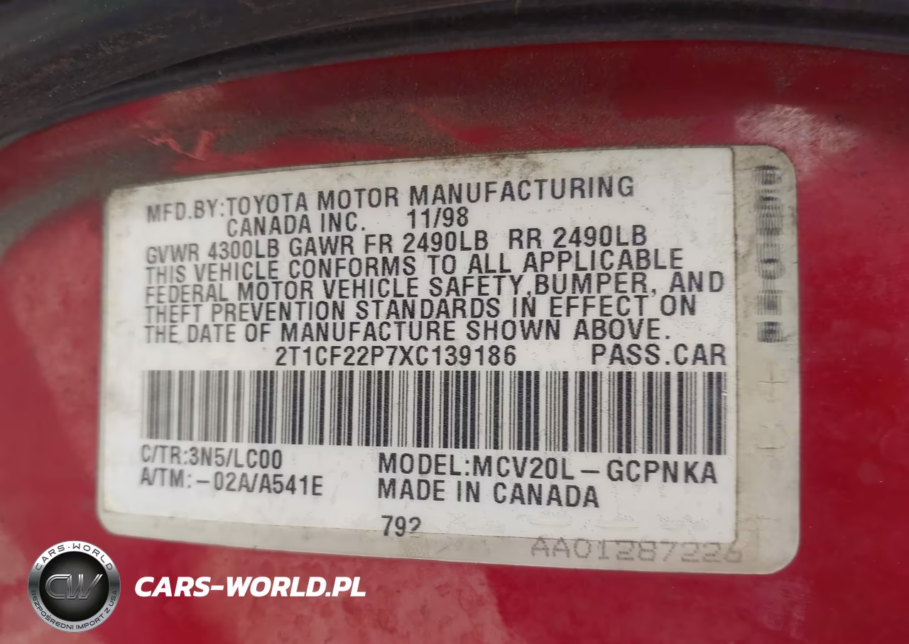 1999 Toyota Camry Solara Sle VIN:2T1CF22P7XC139186 - 9