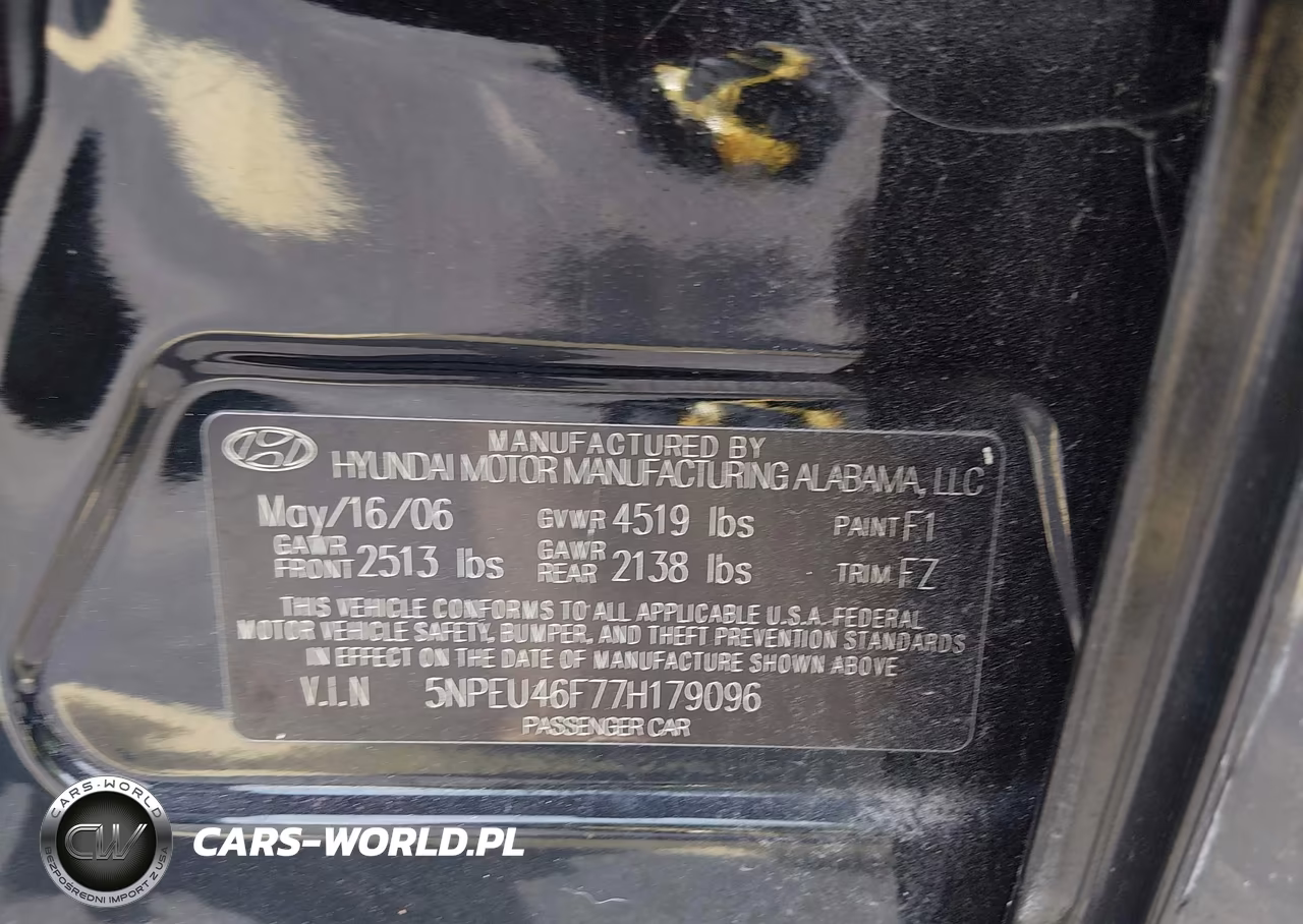 2007 Hyundai Sonata Limited-Limited W-Xm-Se-Se W-Xm VIN:5NPEU46F77H179096 - 9