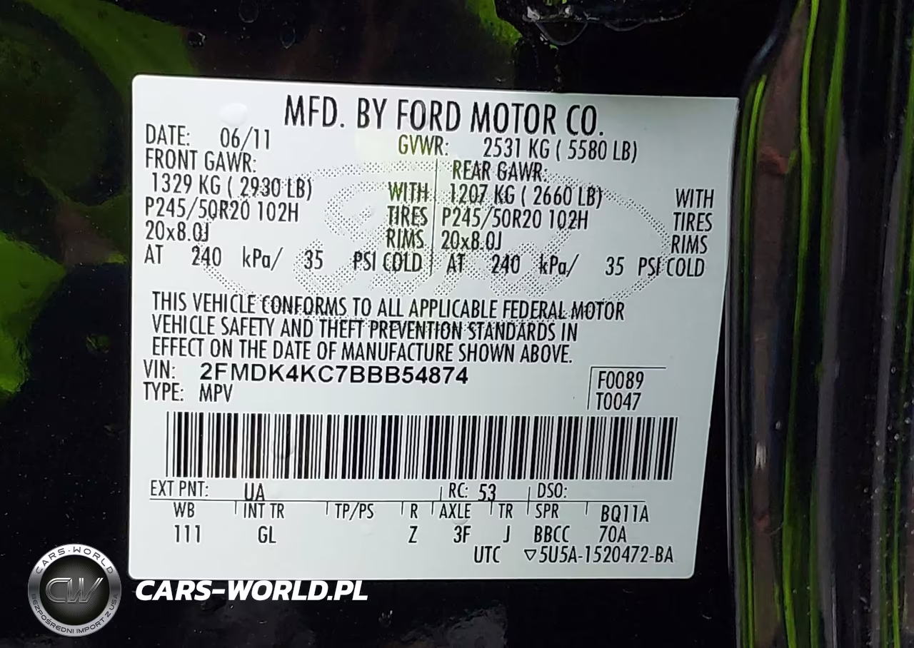 2011 Ford Edge Limited VIN:2FMDK4KC7BBB54874 - 9