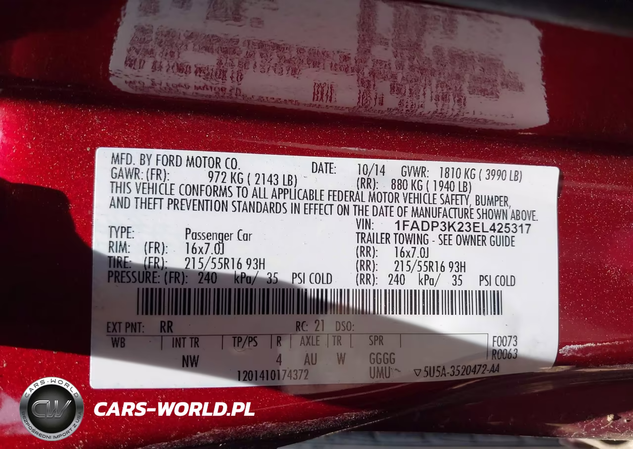 2014 Ford Focus Se VIN:1FADP3K23EL425317 - 9