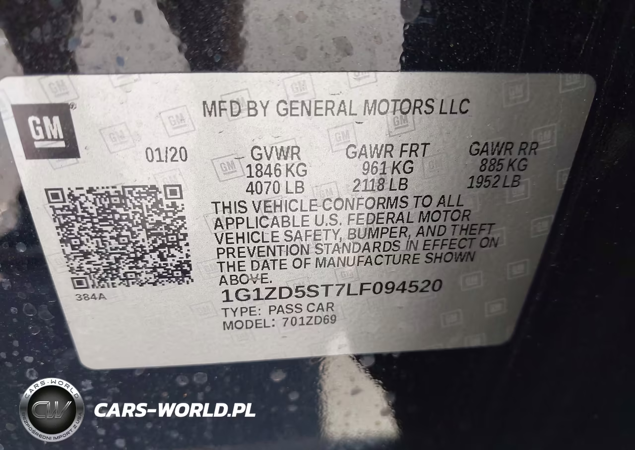 2020 Chevrolet Malibu Fwd Lt VIN:1G1ZD5ST7LF094520 - 9