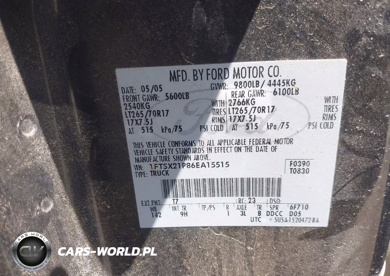2006 Ford F-250 Lariat-Xl-Xlt VIN:1FTSX21P86EA15515 - 9