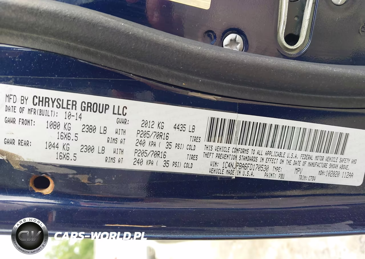 2015 Jeep Patriot Sport VIN:1C4NJPBA6FD170530 - 9