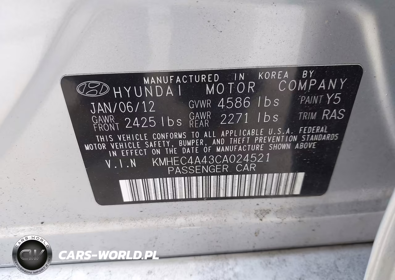 2012 Hyundai Sonata Hybrid VIN:KMHEC4A43CA024521 - 9