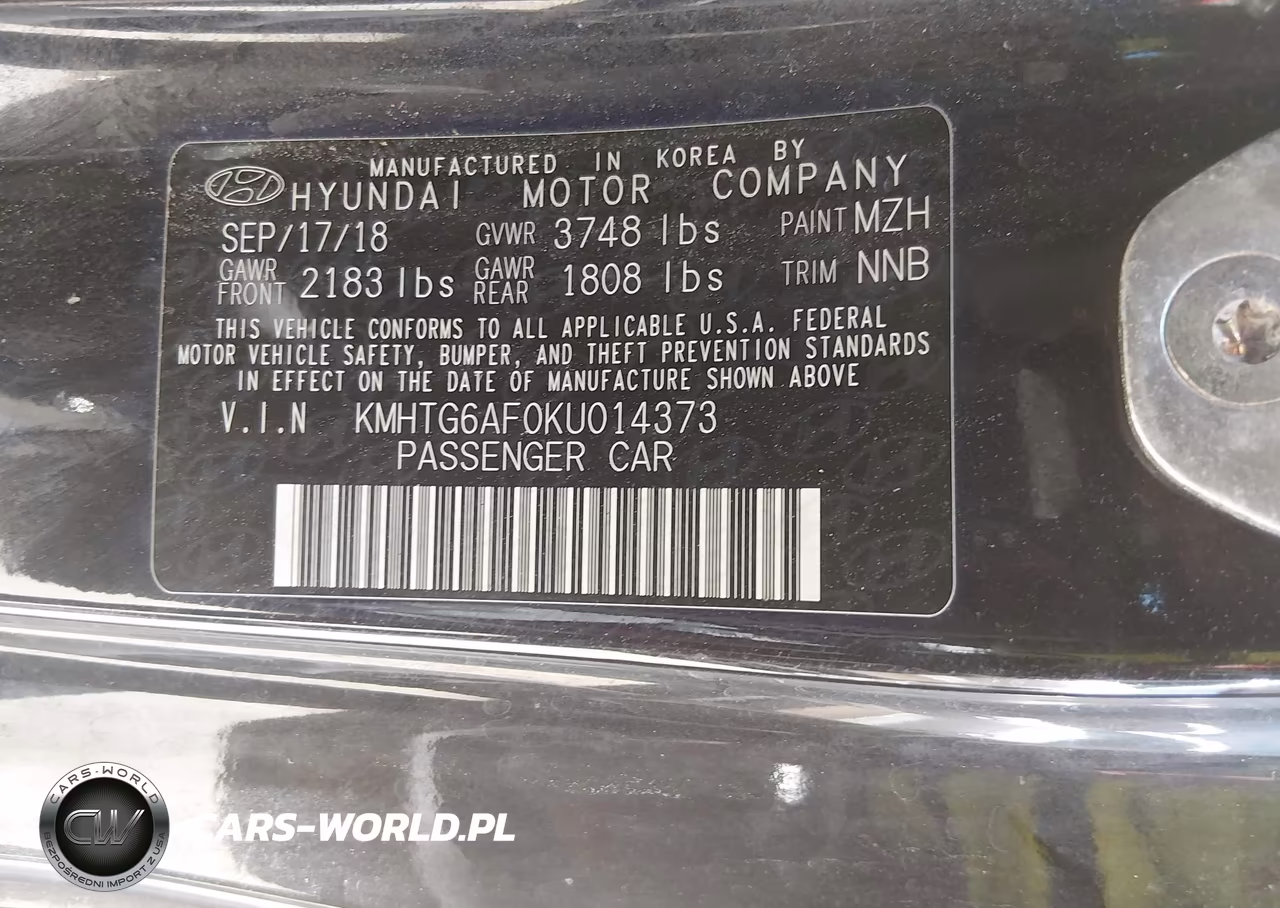 2019 Hyundai Veloster 2.0 Premium VIN:KMHTG6AF0KU014373 - 9