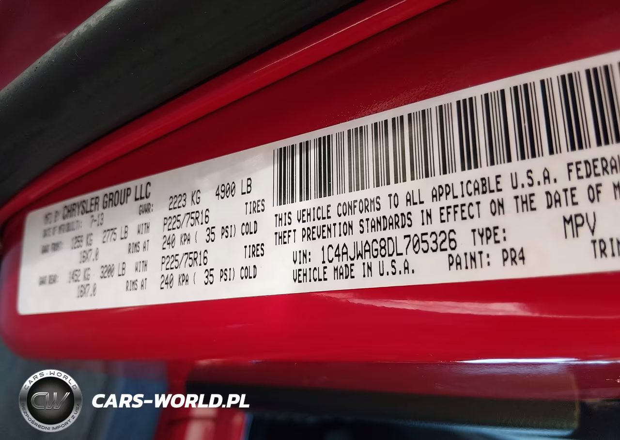 2013 Jeep Wrangler Sport VIN:1C4AJWAG8DL705326 - 9