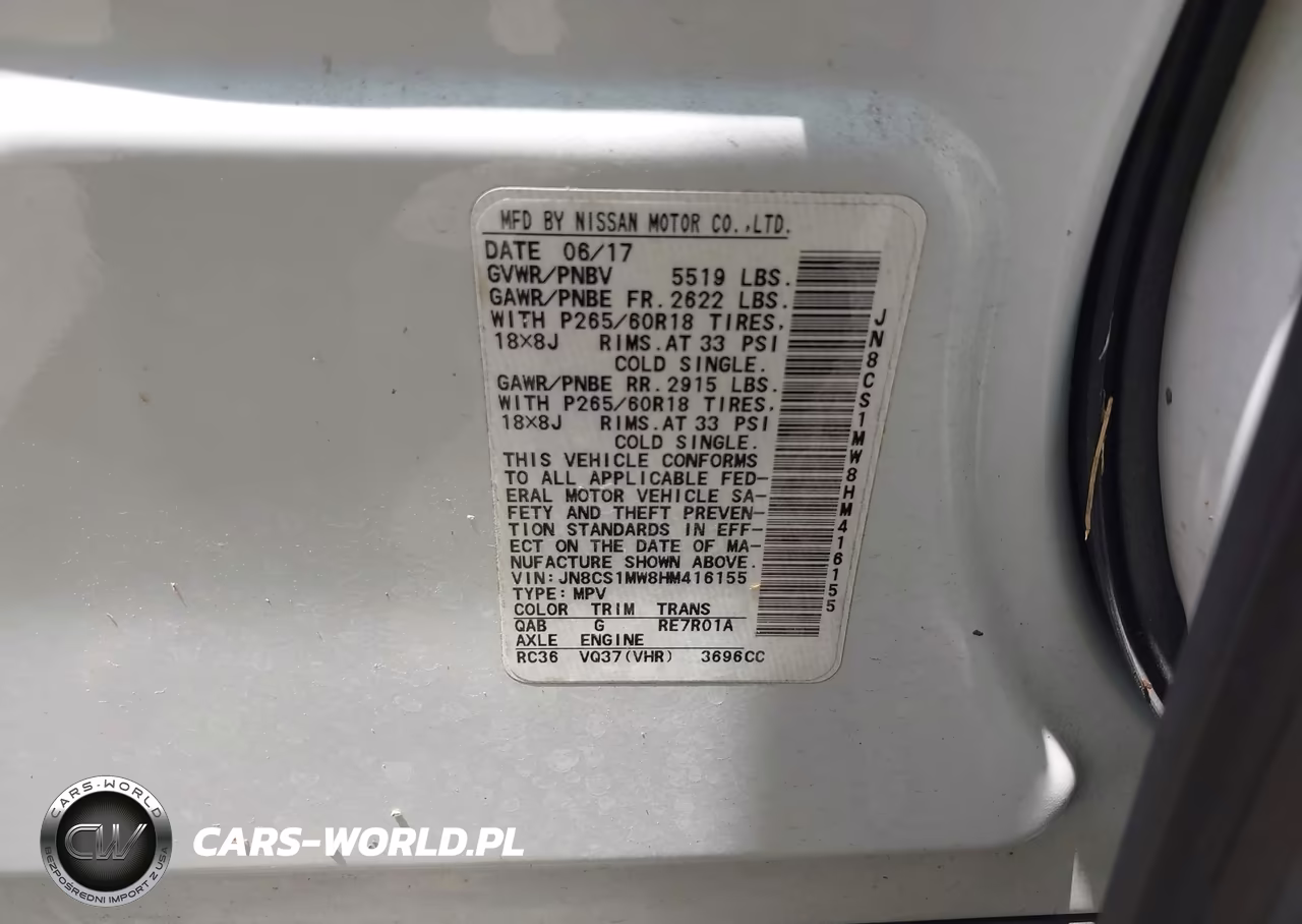 2017 Infiniti Qx70 VIN:JN8CS1MW8HM416155 - 9