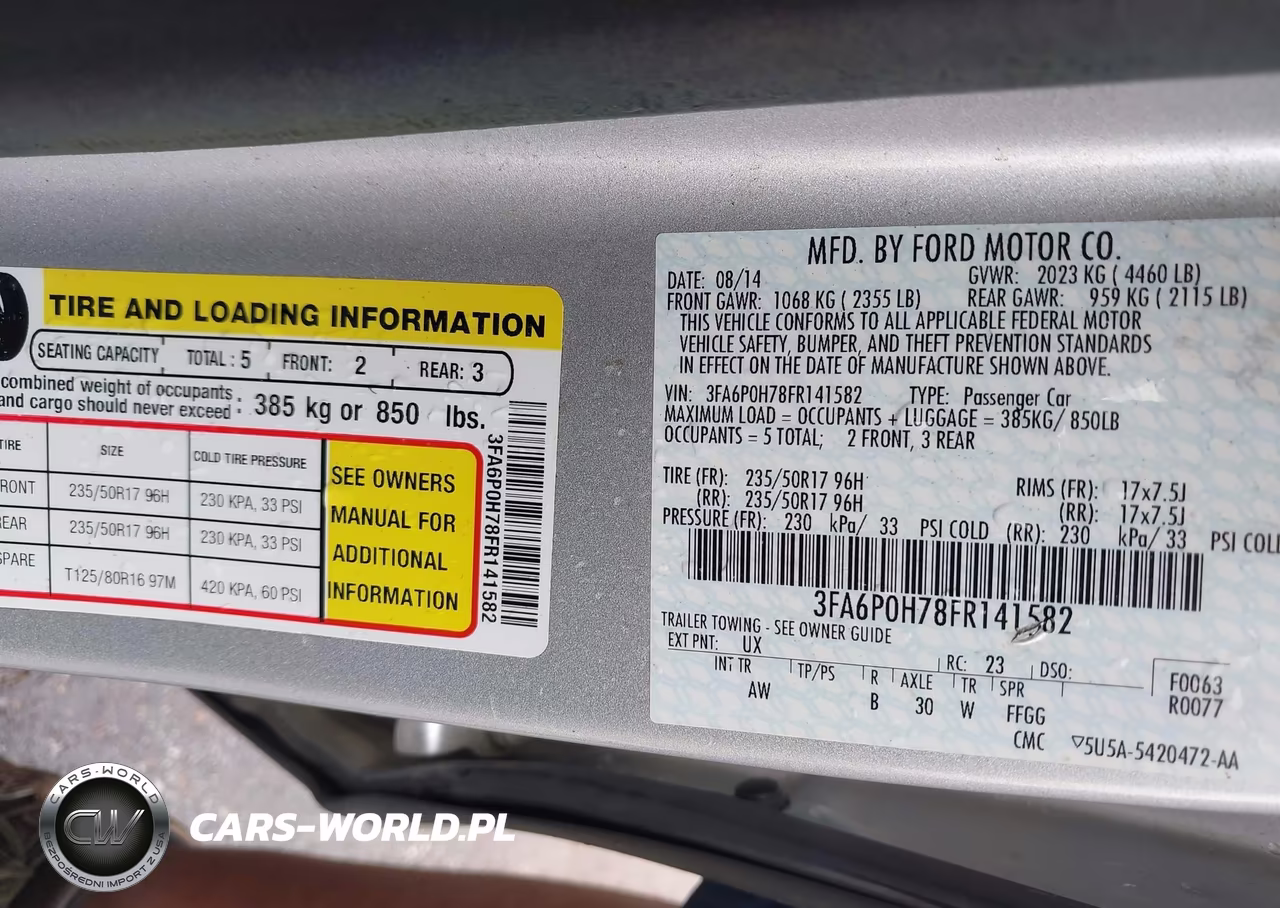 2015 Ford Fusion Se VIN:3FA6P0H78FR141582 - 9